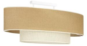 Duolla - Lampadario a plafone DOUBLE OVAL YUTE 2xE27/15W/230V marrone/color crema