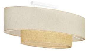 Duolla - Lampadario a plafone DOUBLE OVAL NATURE 2xE27/15W/230V color crema/beige