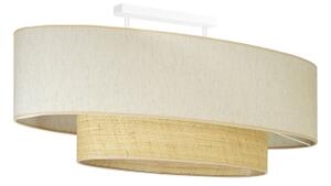 Duolla - Lampadario a plafone DOUBLE OVAL NATURE 2xE27/15W/230V color crema/beige