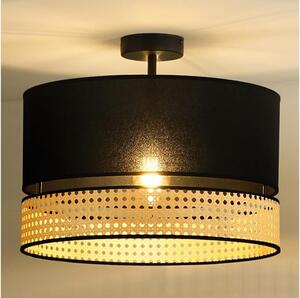 Duolla - Lampadario a plafone DOUBLE RATTAN 1xE27/15W/230V diametro 40 cm nero/beige