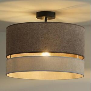 Duolla - Lampadario a plafone DOUBLE 1xE27/15W/230V diametro 40 cm marrone/grigio