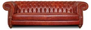 Divano Chesterfield Domus Pelle Primo Fiore Premium - Design Vintage