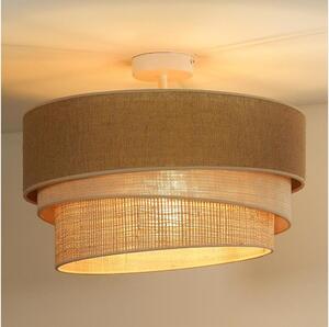 Duolla - Lampadario a plafone YUTE TRIO 1xE27/15W/230V diametro 45 cm marrone/grigio/beige