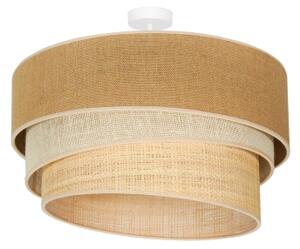 Duolla - Lampadario a plafone YUTE TRIO 3xE27/15W/230V diametro 60 cm marrone/grigio/beige