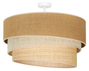 Duolla - Lampadario a plafone YUTE TRIO 3xE27/15W/230V diametro 60 cm marrone/grigio/beige