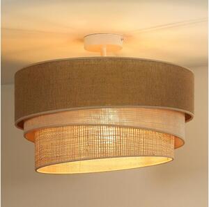 Duolla - Lampadario a plafone YUTE TRIO 3xE27/15W/230V diametro 60 cm marrone/grigio/beige