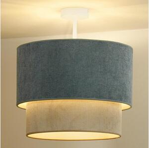 Duolla - Lampadario a plafone CORDUROY 1xE27/15W/230V diametro 40 cm blu/beige