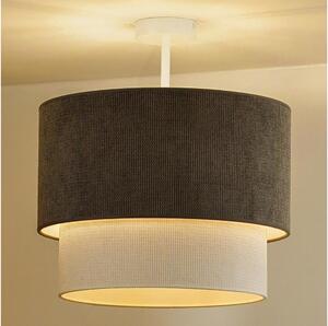 Duolla - Lampadario a plafone CORDUROY 1xE27/15W/230V diametro 40 cm marrone/color crema