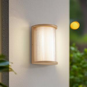 Lindby Applique da esterni LED Calvik, beige, scanalata, IP44 Calvik, Crema / Ambra, Acciaio Inox, Moderno