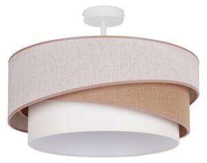 Duolla - Lampadario a plafone KOBO 1xE27/15W/230V diametro 45 cm beige/marrone/bianco