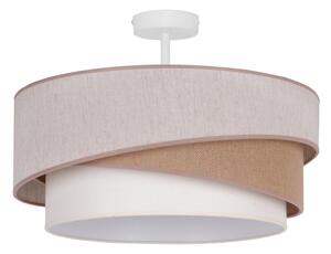 Duolla - Lampadario a plafone KOBO 1xE27/15W/230V diametro 45 cm beige/marrone/bianco