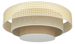 Duolla - Plafoniera LED LUNETA LED/26W/230V diametro 60 cm 4000K rattan/beige