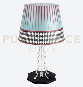 Lampada da tavolo grande brighella 1 luce attacco e27 disegno foulard