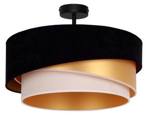 Duolla - Lampadario a plafone KOBO 1xE27/15W/230V diametro 45 cm nero/oro/color crema