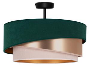 Duolla - Lampadario a plafone KOBO 1xE27/15W/230V diametro 45 cm verde/oro/color crema