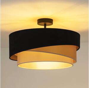 Duolla - Lampadario a plafone KOBO 1xE27/15W/230V diametro 45 cm nero/oro/color crema