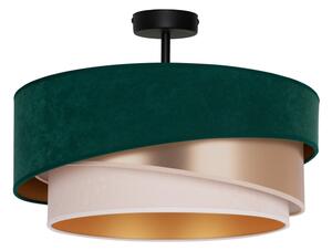 Duolla - Lampadario a plafone KOBO 1xE27/15W/230V diametro 45 cm verde/oro/color crema