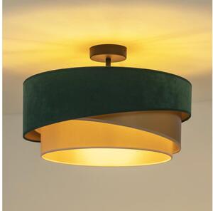 Duolla - Lampadario a plafone KOBO 1xE27/15W/230V diametro 45 cm verde/oro/color crema