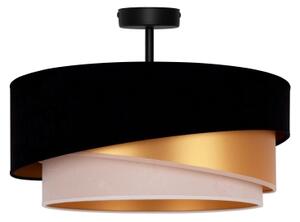 Duolla - Lampadario a plafone KOBO 1xE27/15W/230V diametro 45 cm nero/oro/color crema