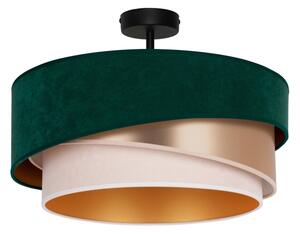 Duolla - Lampadario a plafone KOBO 1xE27/15W/230V diametro 45 cm verde/oro/color crema