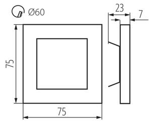 Kanlux 26538 - Applique da parete per scale APUS LED/0,8W/12V 4000K
