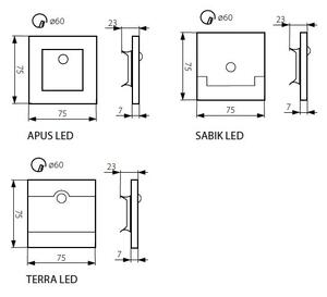 Kanlux 27370 - Lampada LED per scale APUS con sensore LED/0,8W/12V 3000K