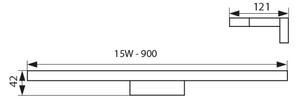 Kanlux 26685 - LED illuminazione specchio bagno ASTEN LED/15W/230V IP44