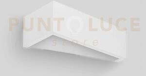 Applique teos parete 1 luce bianca in gesso doppia emissione attacc