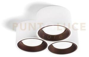 Nasso lampada da soffitto 3 luci attacco gx53 tonda bronzo in gesso