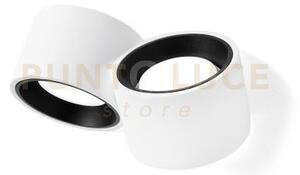 Nasso applique a parete 2 luci attacco gx53 biemissiva tonda nero 2