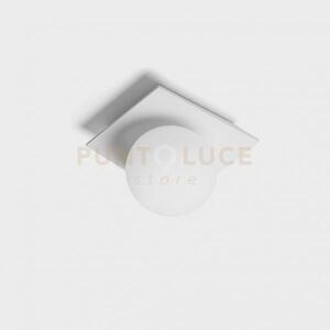 Cicladi lampada da soffitto 1 luce in gesso bianca attacco gx53 21x
