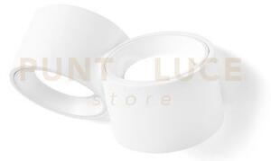 Nasso applique a parete 2 luci attacco gx53 biemissiva tonda bianco