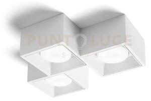 Nasso lampada da soffitto 3 luci attacco gx53 quadrata bianco in g