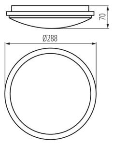 Kanlux 29161 - Plafoniera LED per bagno ORTE LED/24W/230V IP54