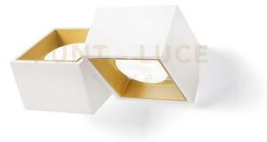 Nasso applique a parete 2 luci attacco gx53 biemissiva quadrata ott