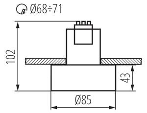 Kanlux 27577 - Luce da incasso MINI RITI 1xGU10/25W/230V nera/bianca