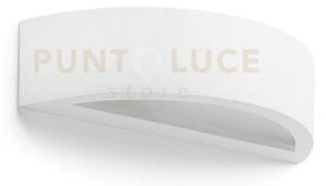 Andros applique a parete in gesso bianco 1 luce attacco e27 30x7,5cm