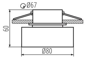 Kanlux 29231 - Lampada da incasso GOVIK GU10/10W bianco/oro