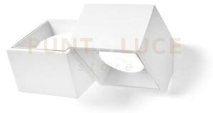 Nasso applique a parete 2 luci attacco gx53 biemissiva quadrata bia