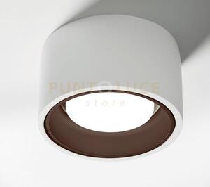 Nasso soffitto 1 luce tonda bronzo d.12cm attacco gx53 in gesso e a