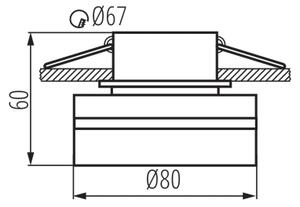 Kanlux 29234 - Lampada da incasso GOVIK GU10/10W nero/oro