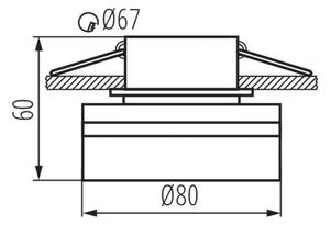 Kanlux 29238 - Lampada da incasso GOVIK GU10/10W bianco