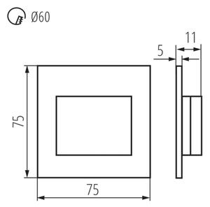 Kanlux 33331 - Illuminazione per scale a LED ERINUS LED/1,5W/12V 4000K grigio