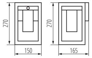 Kanlux 34982 - Applique da esterno con sensore VIMO 1xE27/15W/230V IP44