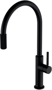 Omnires Switch rubinetto da cucina con filtro verticale nero SW9057-FD1BL