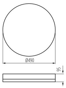 Kanlux 37331 - Plafoniera LED dimmerabile ARVOS LED/37W/230V bianco + +TC