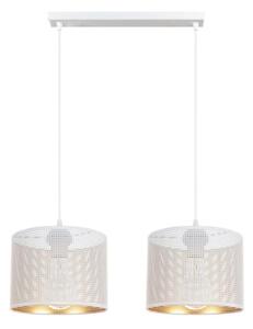 Lampadario a sospensione con filo ALDO 2xE27/60W/230V bianco