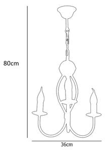 Lampadario a sospensione con catena ARTHUR 3xE14/40W/230V