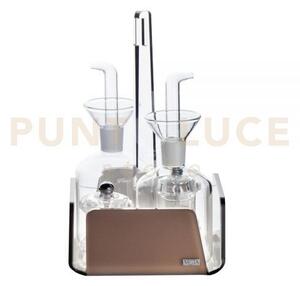 Menage cestino set da tavola organizer like water in cristallo acr