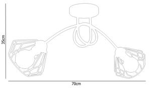 Lampadario a plafone CEED 2xE27/60W/230V